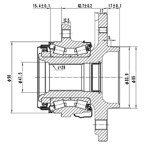 Z89277R ZIKMAR Ступица задняя Z89277R ZIKMAR Ступица задняя