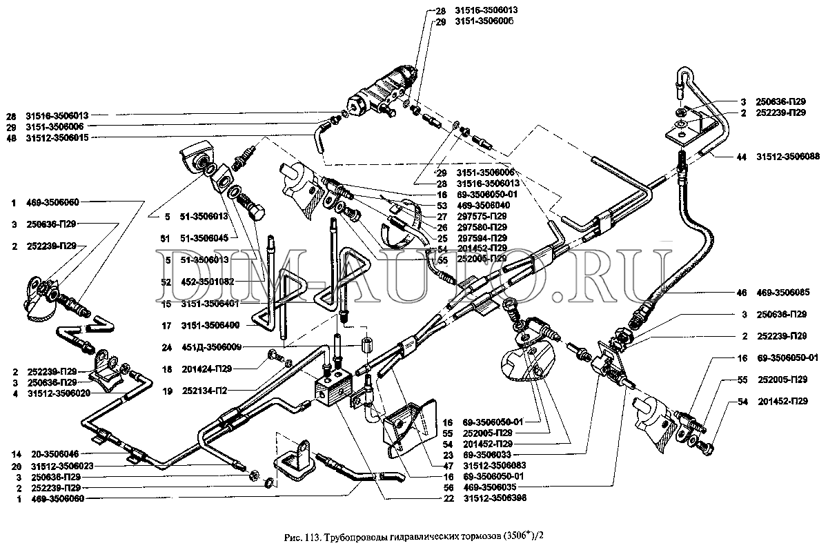 Схема тормозов уаз 3303