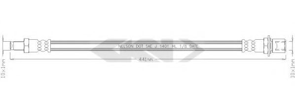 SPIDAN 338609 Тормозной шланг 