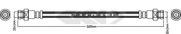 SPIDAN 340658 Тормозной шланг для MITSUBISHI I-MIEV