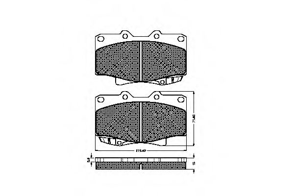 SPIDAN 32065 Тормозные колодки SPIDAN для TOYOTA