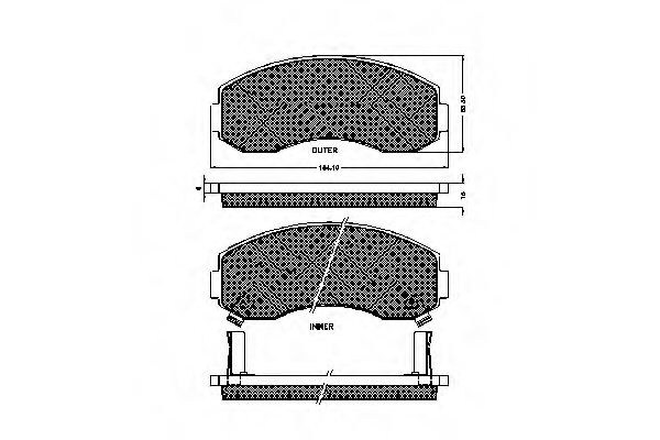 SPIDAN 32747 Тормозные колодки SPIDAN для KIA