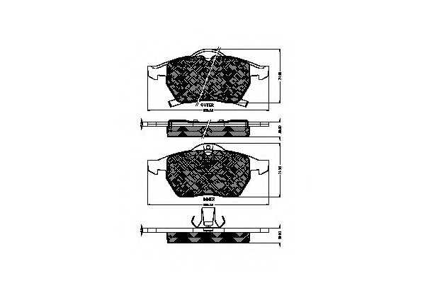 SPIDAN 32755 Тормозные колодки SPIDAN для SAAB