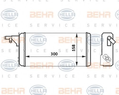 BEHR HELLA SERVICE 8FH351024251 Радиатор печки для IVECO DAILY
