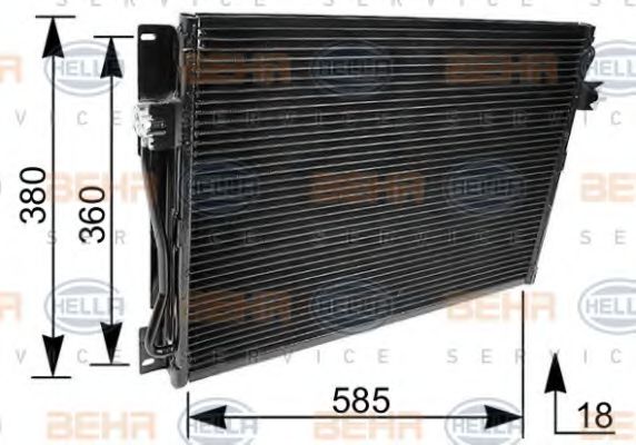 BEHR HELLA SERVICE 8FC351036091 Радиатор кондиционера для VOLVO S70