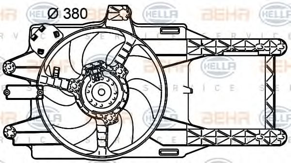 BEHR HELLA SERVICE 8EW351039501 Вентилятор системы охлаждения двигателя для LANCIA