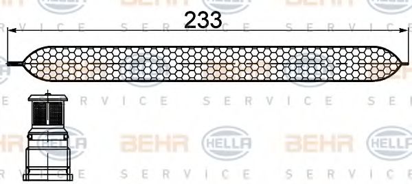 BEHR HELLA SERVICE 8FT351200251 Осушитель кондиционера для LEXUS