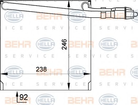 BEHR HELLA SERVICE 8FV351210041 Испаритель кондиционера для VOLVO