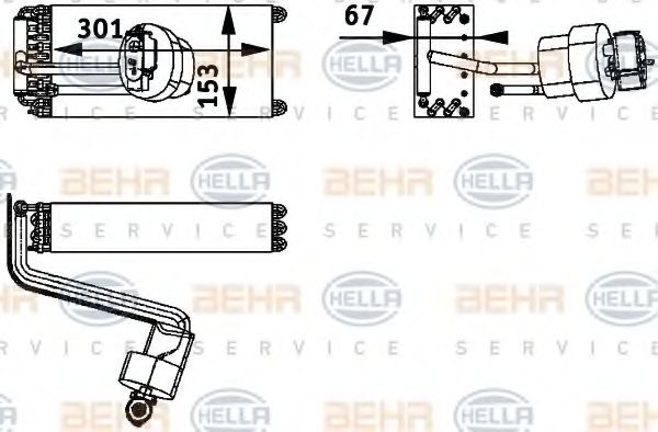 BEHR HELLA SERVICE 8FV351211591 Испаритель кондиционера для RENAULT