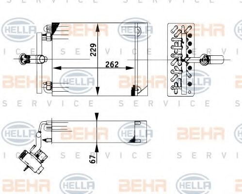 BEHR HELLA SERVICE 8FV351211651 Испаритель кондиционера для CITROEN