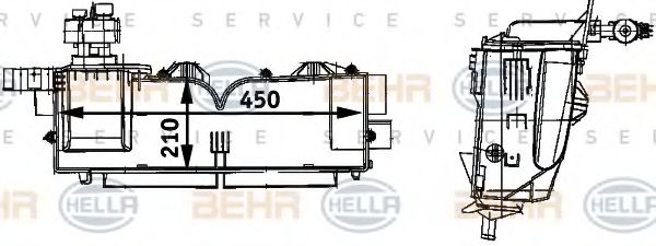 BEHR HELLA SERVICE 8FV351211681 Испаритель кондиционера для PEUGEOT