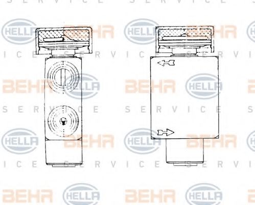 BEHR HELLA SERVICE 8UW351234031 Расширительный клапан кондиционера для PORSCHE