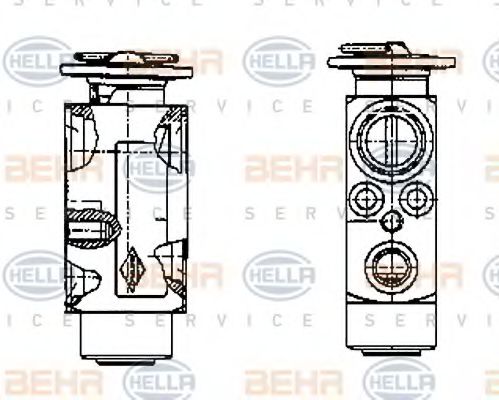 BEHR HELLA SERVICE 8UW351234091 Пневматический клапан кондиционера для MERCEDES-BENZ