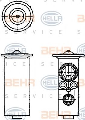 BEHR HELLA SERVICE 8UW351234141 Расширительный клапан кондиционера BEHR HELLA SERVICE для RENAULT