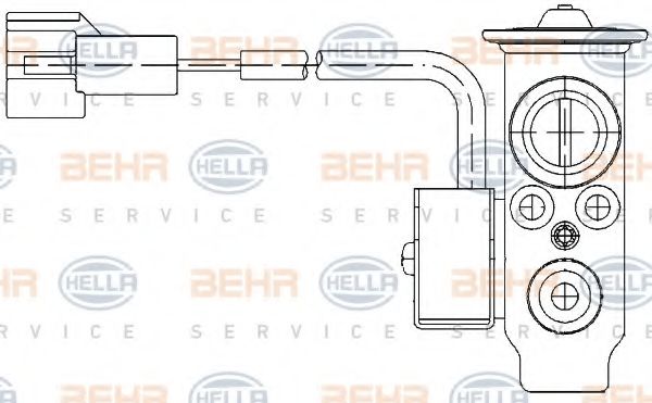 BEHR HELLA SERVICE 8UW351234191 Пневматический клапан кондиционера для MERCEDES-BENZ