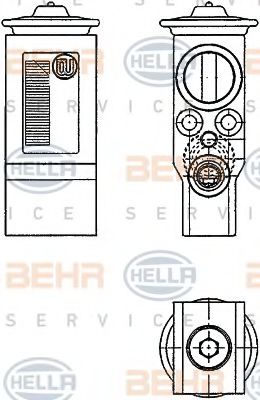 BEHR HELLA SERVICE 8UW351234231 Пневматический клапан кондиционера BEHR HELLA SERVICE для OPEL