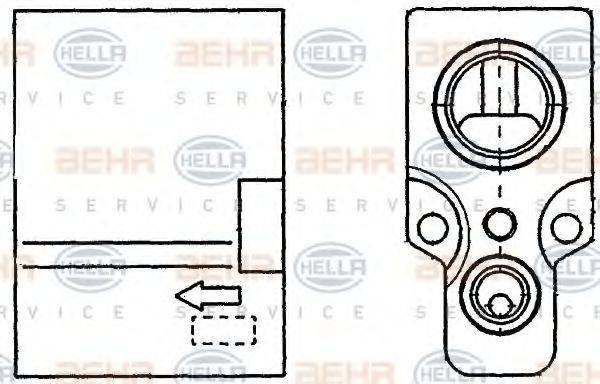 BEHR HELLA SERVICE 8UW351234241 Пневматический клапан кондиционера для RENAULT TRUCKS