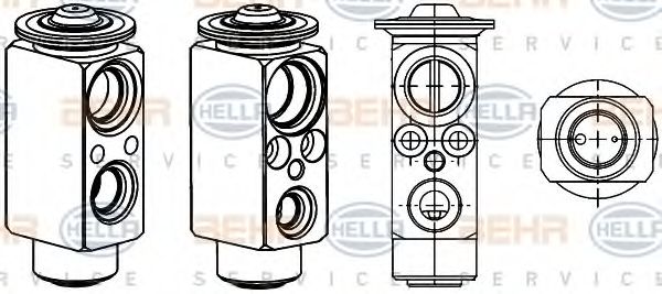 BEHR HELLA SERVICE 8UW351234431 Расширительный клапан кондиционера для BMW 7