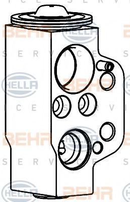 BEHR HELLA SERVICE 8UW351234561 Пневматический клапан кондиционера BEHR HELLA SERVICE для SEAT