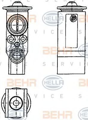 BEHR HELLA SERVICE 8UW351239071 Пневматический клапан кондиционера BEHR HELLA SERVICE для OPEL