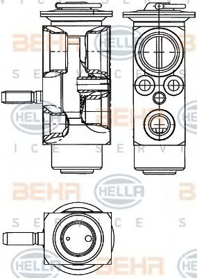 BEHR HELLA SERVICE 8UW351239611 Пневматический клапан кондиционера для SMART