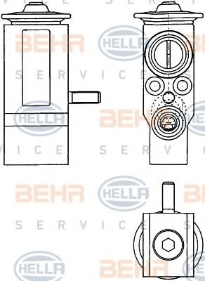BEHR HELLA SERVICE 8UW351303381 Расширительный клапан кондиционера BEHR HELLA SERVICE для RENAULT