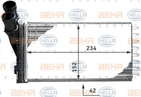 BEHR HELLA SERVICE 8FH351311281 Радиатор печки для CITROEN