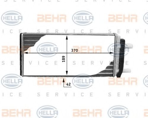 BEHR HELLA SERVICE 8FH351312481 Радиатор печки для VOLVO F 16