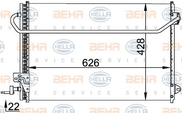 BEHR HELLA SERVICE 8FC351318421 Радиатор кондиционера для FORD USA