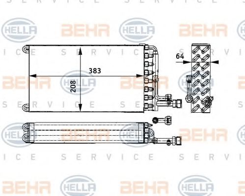 BEHR HELLA SERVICE 8FV351330081 Испаритель кондиционера для VOLVO