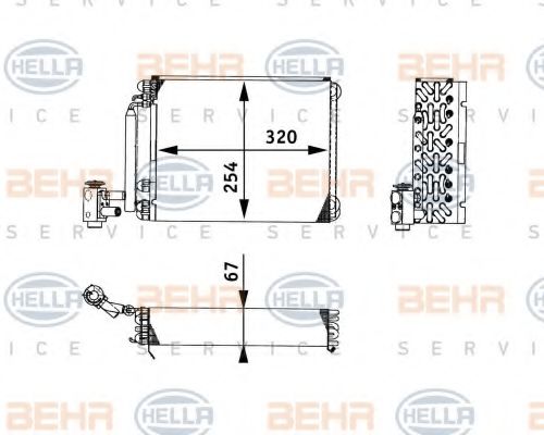 BEHR HELLA SERVICE 8FV351330191 Испаритель кондиционера для RENAULT TRUCKS