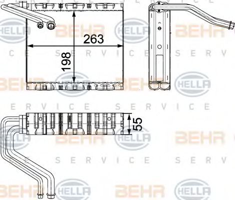 BEHR HELLA SERVICE 8FV351330511 Испаритель кондиционера для LAND ROVER