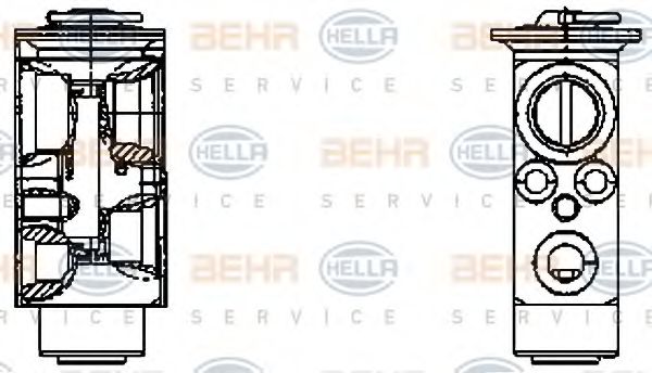 BEHR HELLA SERVICE 8UW351336151 Пневматический клапан кондиционера для VOLVO