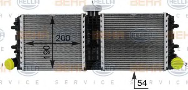 BEHR HELLA SERVICE 8MK376701251 Радиатор охлаждения двигателя BEHR HELLA SERVICE 