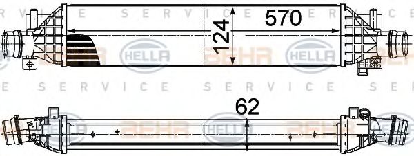 BEHR HELLA SERVICE 8ML376701371 Интеркулер для OPEL