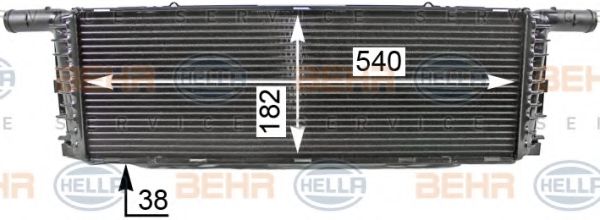 BEHR HELLA SERVICE 8MK376701661 Радиатор охлаждения двигателя для PORSCHE 911