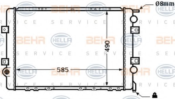 BEHR HELLA SERVICE 8MK376704621 Радиатор охлаждения двигателя для RENAULT TRUCKS