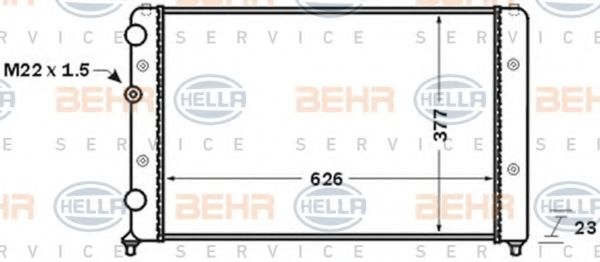 BEHR HELLA SERVICE 8MK376704721 Радиатор охлаждения двигателя BEHR HELLA SERVICE 
