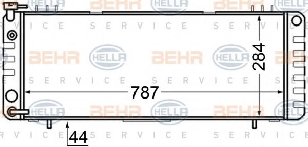 BEHR HELLA SERVICE 8MK376705771 Радиатор охлаждения двигателя BEHR HELLA SERVICE для JEEP