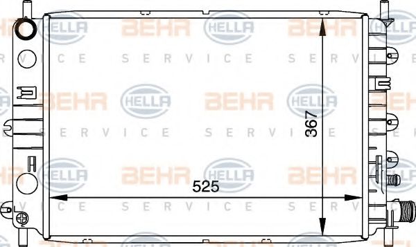 BEHR HELLA SERVICE 8MK376706651 Радиатор охлаждения двигателя BEHR HELLA SERVICE для FORD