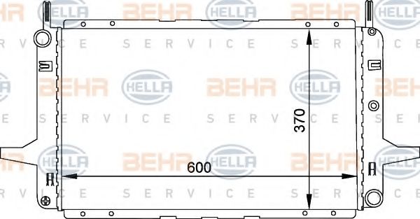 BEHR HELLA SERVICE 8MK376707311 Радиатор охлаждения двигателя BEHR HELLA SERVICE 