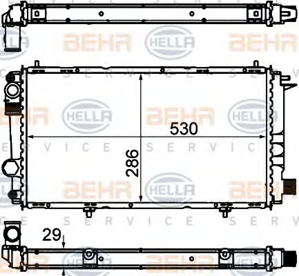 8MK 376 715-441 BEHR HELLA SERVICE Радиатор, охлаждение двигателя 8MK 376 715-441 BEHR HELLA SERVICE Радиатор, охлаждение двигателя