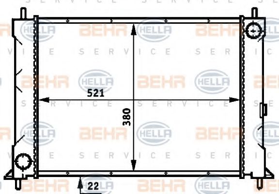 BEHR HELLA SERVICE 8MK376716361 Радиатор охлаждения двигателя для ROVER