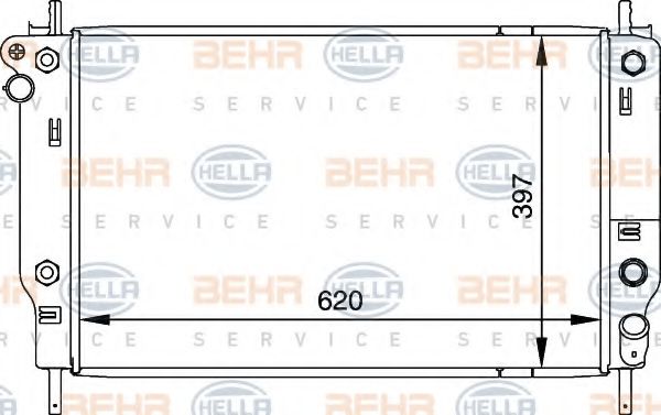 BEHR HELLA SERVICE 8MK376716681 Радиатор охлаждения двигателя BEHR HELLA SERVICE для FORD