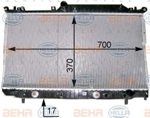 8MK 376 718-804 BEHR HELLA SERVICE Радиатор, охлаждение двигателя 8MK 376 718-804 BEHR HELLA SERVICE Радиатор, охлаждение двигателя