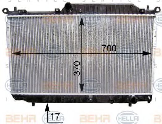 8MK 376 718-814 BEHR HELLA SERVICE Радиатор, охлаждение двигателя 8MK 376 718-814 BEHR HELLA SERVICE Радиатор, охлаждение двигателя