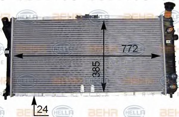 8MK 376 721-871 BEHR HELLA SERVICE Радиатор, охлаждение двигателя 8MK 376 721-871 BEHR HELLA SERVICE Радиатор, охлаждение двигателя