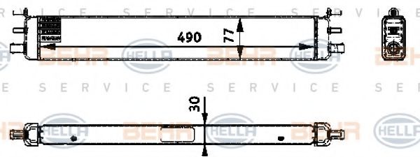 BEHR HELLA SERVICE 8MK376722321 Радиатор охлаждения двигателя для MERCEDES-BENZ CL-CLASS