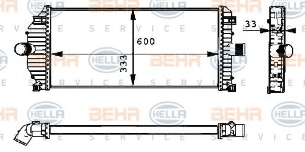 BEHR HELLA SERVICE 8ML376723101 Интеркулер для RENAULT ESPACE