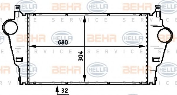 BEHR HELLA SERVICE 8ML376723291 Интеркулер для RENAULT VEL SATIS